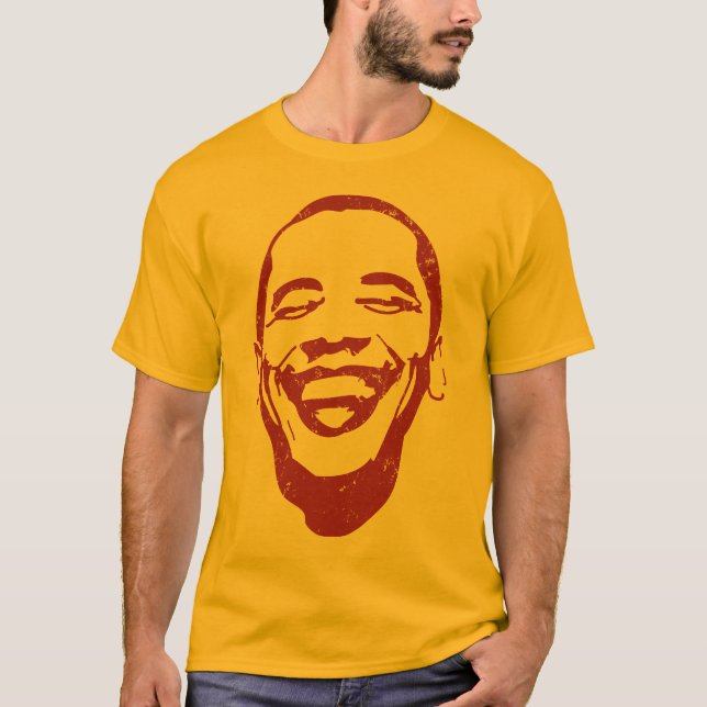 Camiseta "T-shirt do sorriso infeccioso" de Obama (Frente)