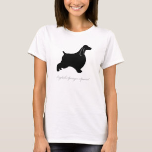 Camiseta T-shirt do Spaniel de Springer inglês (preto)