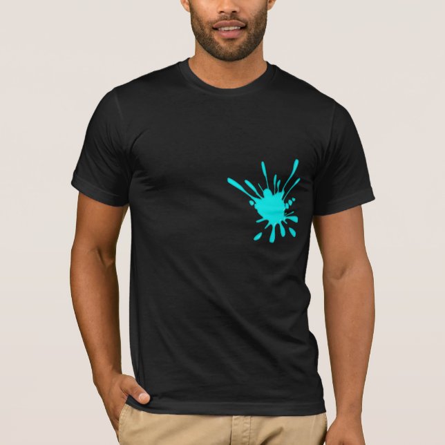 Camiseta T-shirt do Splatter dos pintores da cerceta (Frente)