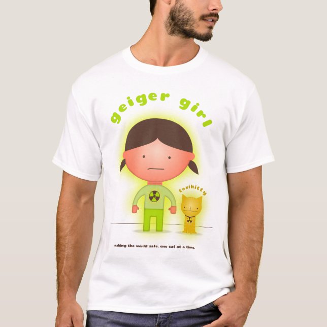 Camiseta T-shirt do super-herói da menina e do Toxikitty de (Frente)