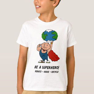 Camiseta T-shirt do super-herói do Dia da Terra