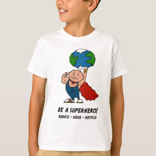 Camiseta T-shirt do super-herói do Dia da Terra