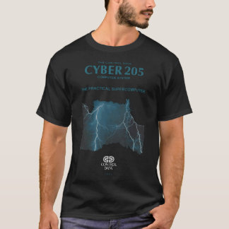 Camiseta T-shirt do Supercomputer do Cyber 205 do CDC
