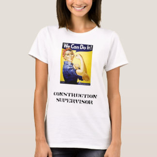 Camiseta T-shirt do supervisor da construção das senhoras