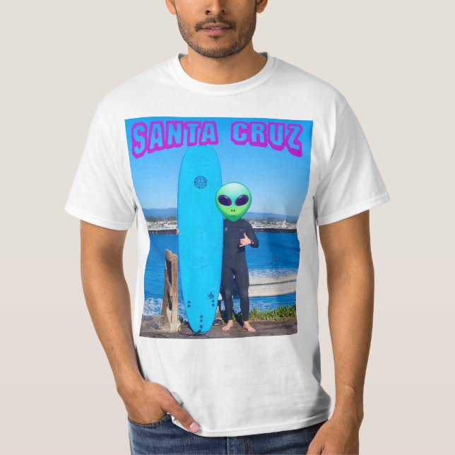 Camiseta T-shirt do Surf alienígena Hang-10 (Frente)