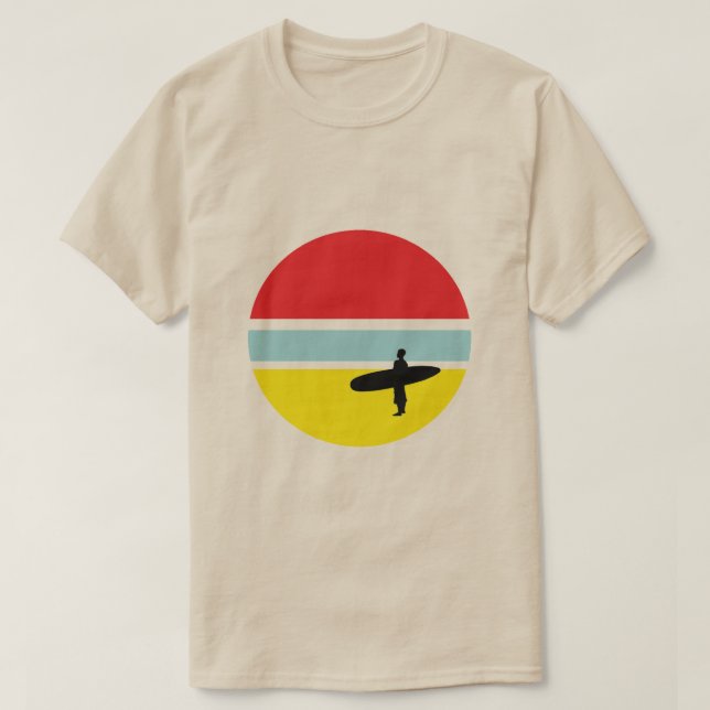 Camiseta T-shirt do surfista do por do sol (Frente do Design)