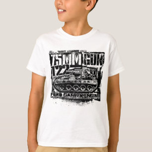 Camiseta t-shirt do t-shirt da arma T22 de 75mm
