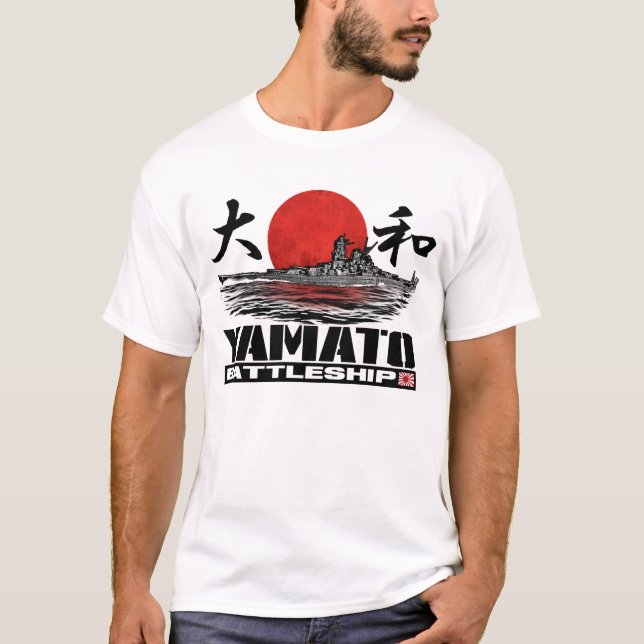 Camiseta T-shirt do t-shirt de Yamato da navio de guerra (Frente)