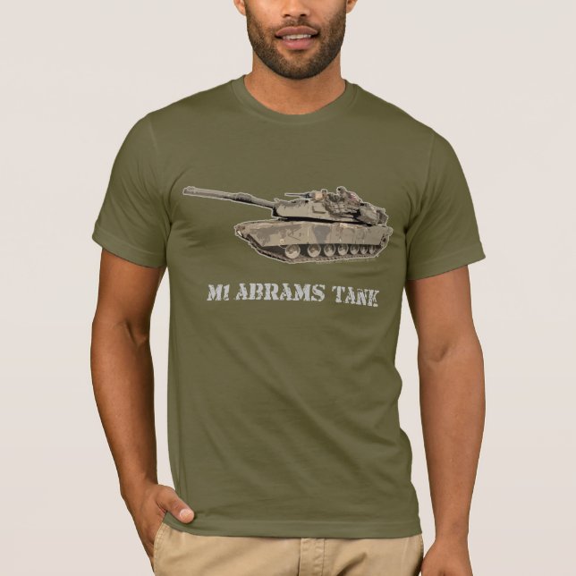Camiseta T-shirt do tanque de M1 Abrams (Frente)