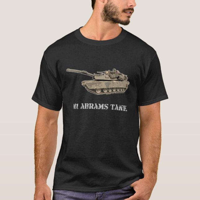 Camiseta T-shirt do tanque de M1 Abrams (Frente)