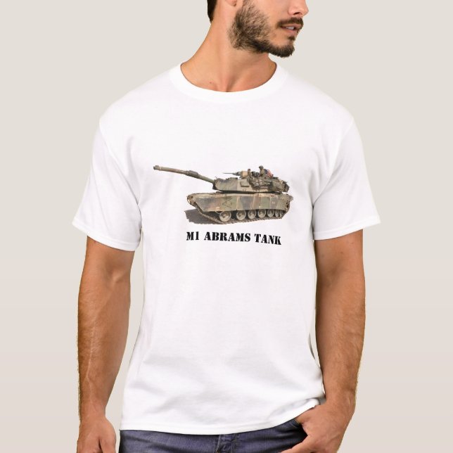 Camiseta T-shirt do tanque de M1 Abrams (Frente)