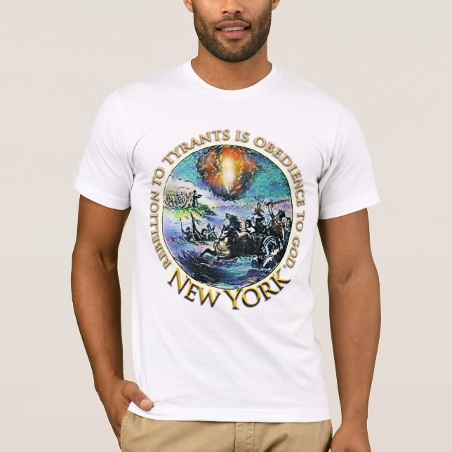 Camiseta T-shirt do tea party de New York (Frente)