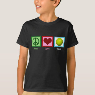 Camiseta T-shirt do tênis do amor da paz