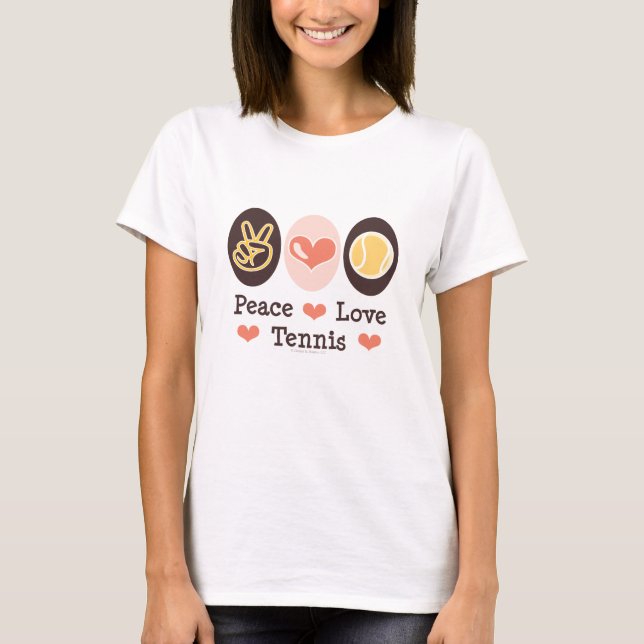 Camiseta T-shirt do tênis do amor da paz (Frente)