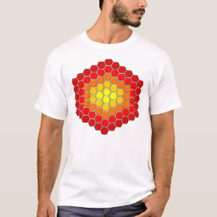 Camiseta T-shirt do teste padrão do hexágono/cubo