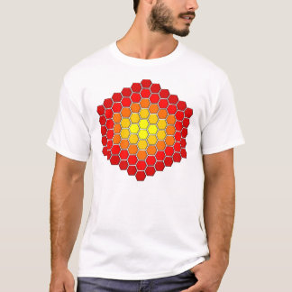 Camiseta T-shirt do teste padrão do hexágono/cubo