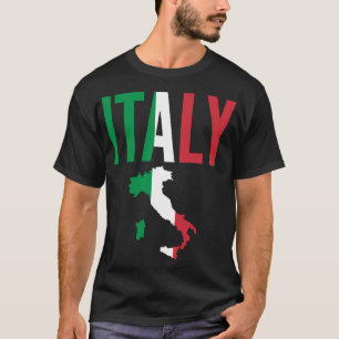 Camiseta T-shirt do texto do mapa de Italia