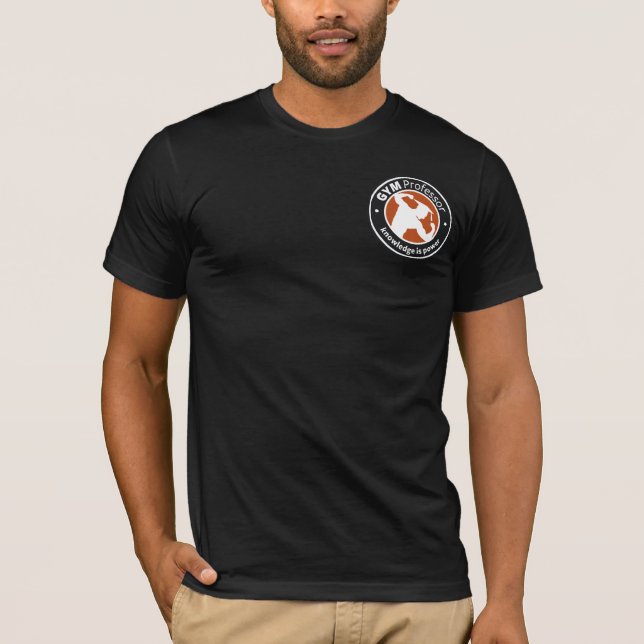 Camiseta T-shirt do treinamento dos homens (preto) (Frente)