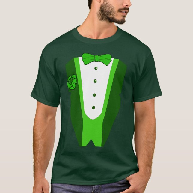 Camiseta T-shirt do tux do dia de St Patrick (Frente)