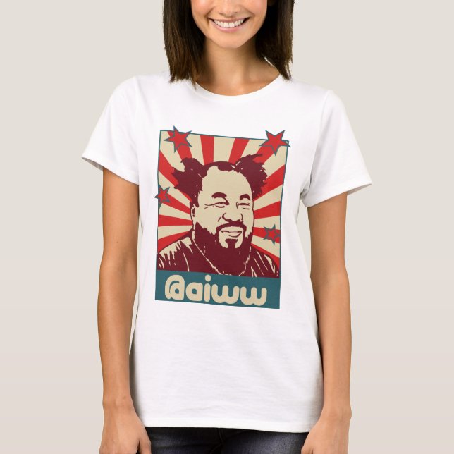 Camiseta T-shirt do Twitter do @aiww do Ai Weiwei das (Frente)
