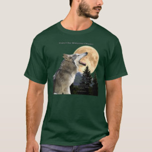 Camiseta T-shirt do UIVO & do POEMA do LOBO (proteção do