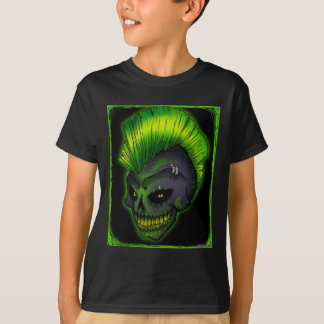 Camiseta t-shirt do um-punk-rockin-crânio