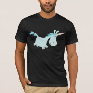 Camiseta T-shirt do Unicórnio de desenho azul
