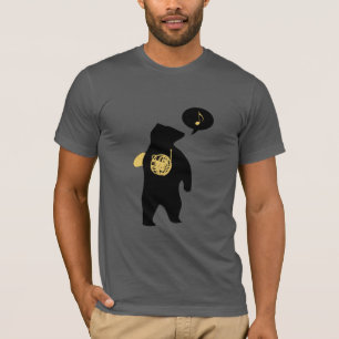 Camiseta T-shirt do urso da trompa francesa