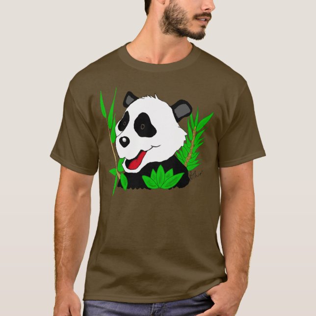 Camiseta T-shirt do urso de panda gigante (Frente)