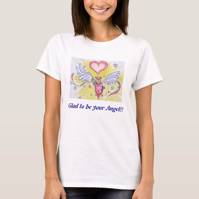 Camiseta T-shirt do urso do anjo (Frente)