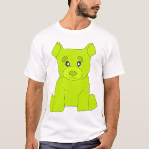 Camiseta T-shirt do urso do verde de Fluo