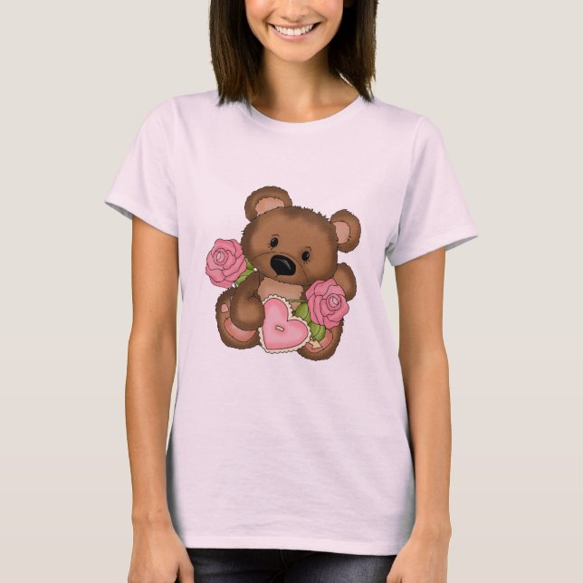 Camiseta T-shirt do urso dos namorados (Frente)