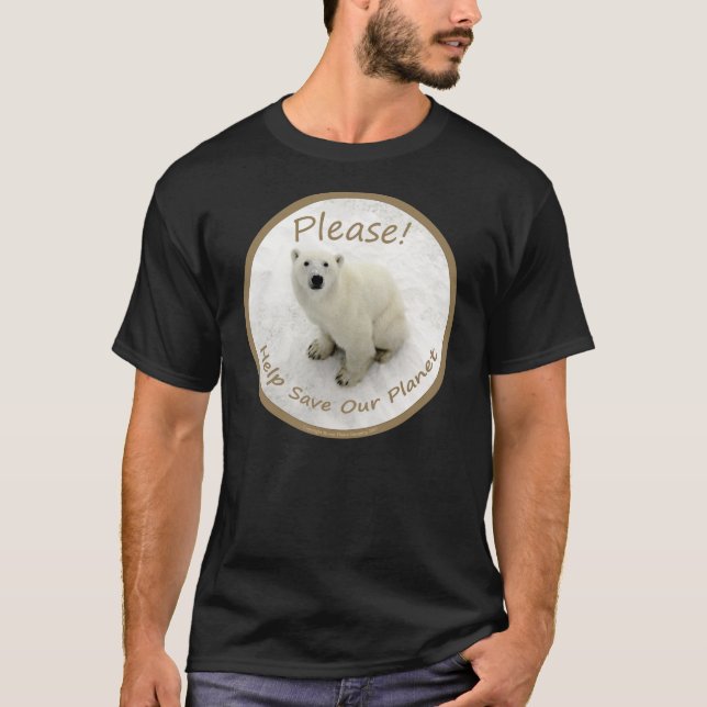 Camiseta T-shirt do urso polar (Frente)