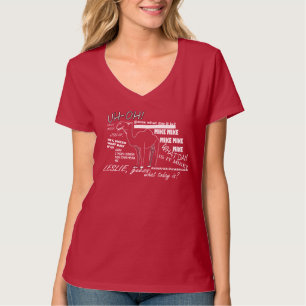 Camiseta T-shirt do V-Pescoço do dia de corcunda das