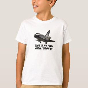 Camiseta T-shirt do vaivém espacial para miúdos