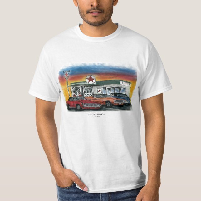 Camiseta T-shirt do valor - Cruis'in Camaros (Frente)