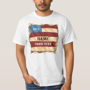 Camiseta T-shirt do valor da bandeira do redemoinho