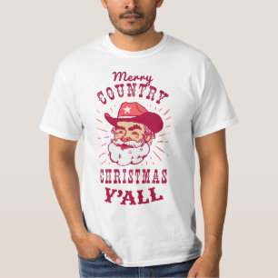 Camiseta T-shirt do valor de Papai Noel do vaqueiro do