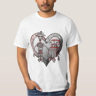 Camiseta T-shirt do valor do amor do robô