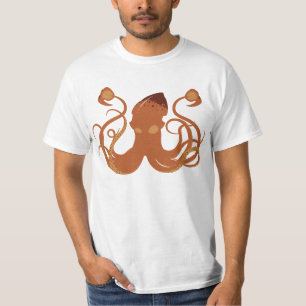 Camiseta T-shirt do valor do calamar gigante do vetor
