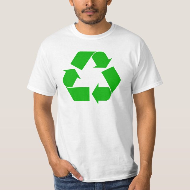 Camiseta T-shirt do valor do reciclar (Frente)