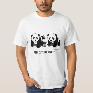 Camiseta T-shirt do valor dos homens do urso de panda