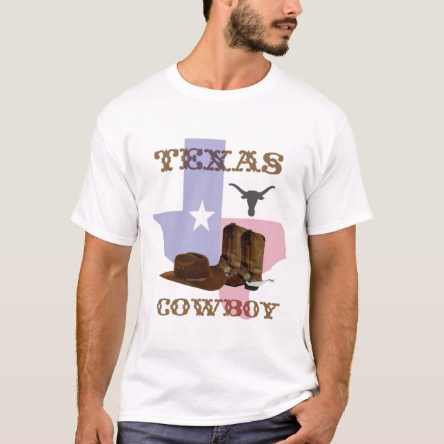 Camiseta T-shirt do vaqueiro de Texas (Frente)