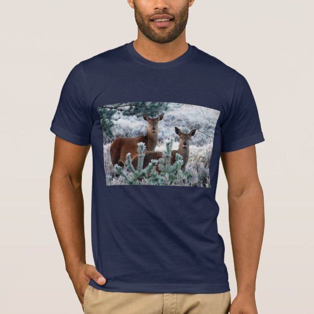 Camiseta T-shirt do veado da curiosidade (Frente)