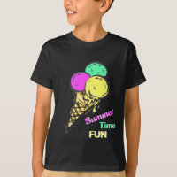 T-Shirt do Verão Branco de sorvete