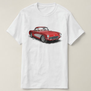 Camiseta T-shirt do vermelho 56-57 StingVetteRay