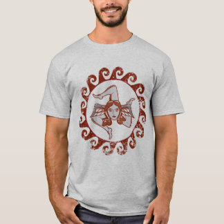 Camiseta T-shirt do vermelho de Trinacria
