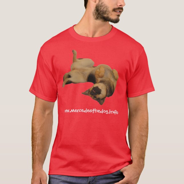 Camiseta t-shirt do vermelho de www.mercedesthedog.info (Frente)
