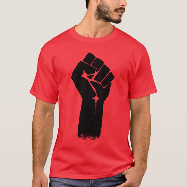 Camiseta T-shirt do vermelho do punho da união (Frente)