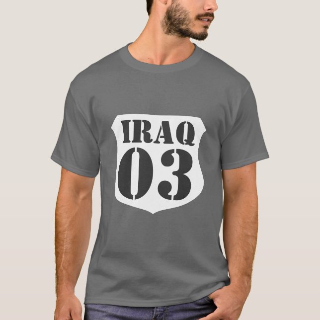 Camiseta T-shirt do veterano da guerra no iraque - (Frente)